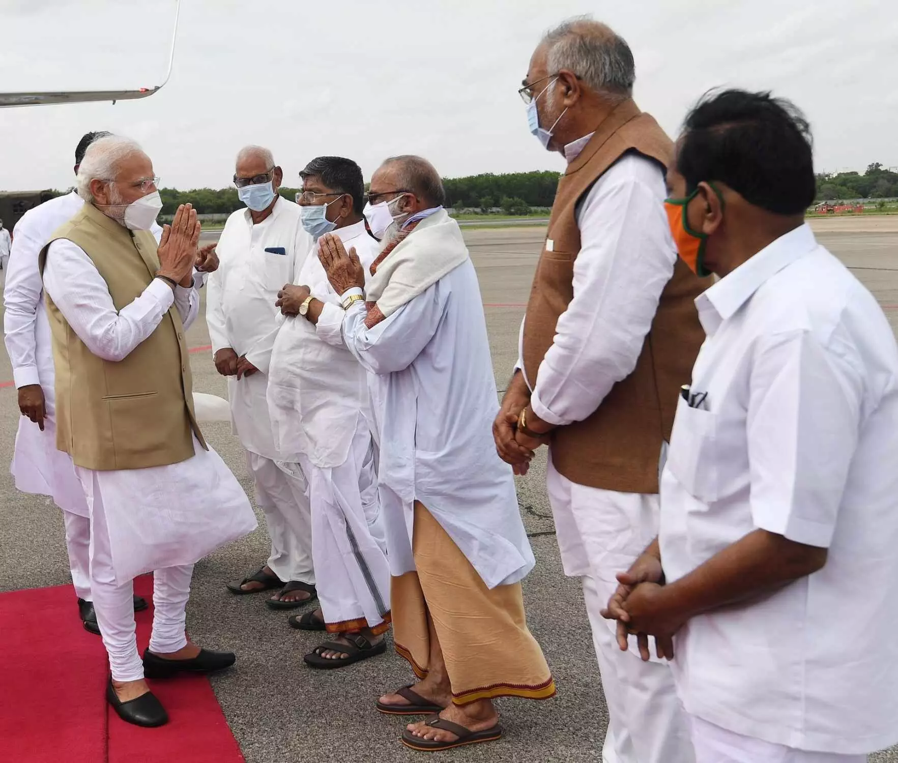 PM Modi reaches Hyderabad to attend BJP national executive
