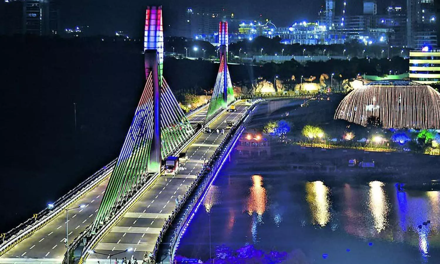 Telanganas popular landmarks shine bright in Tricolour illumination
