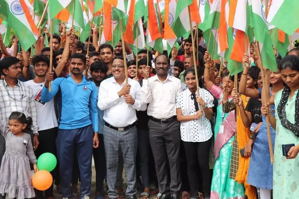 RGUKT students, staff hold rally under Aazadi Ka Amruth Mahotsav