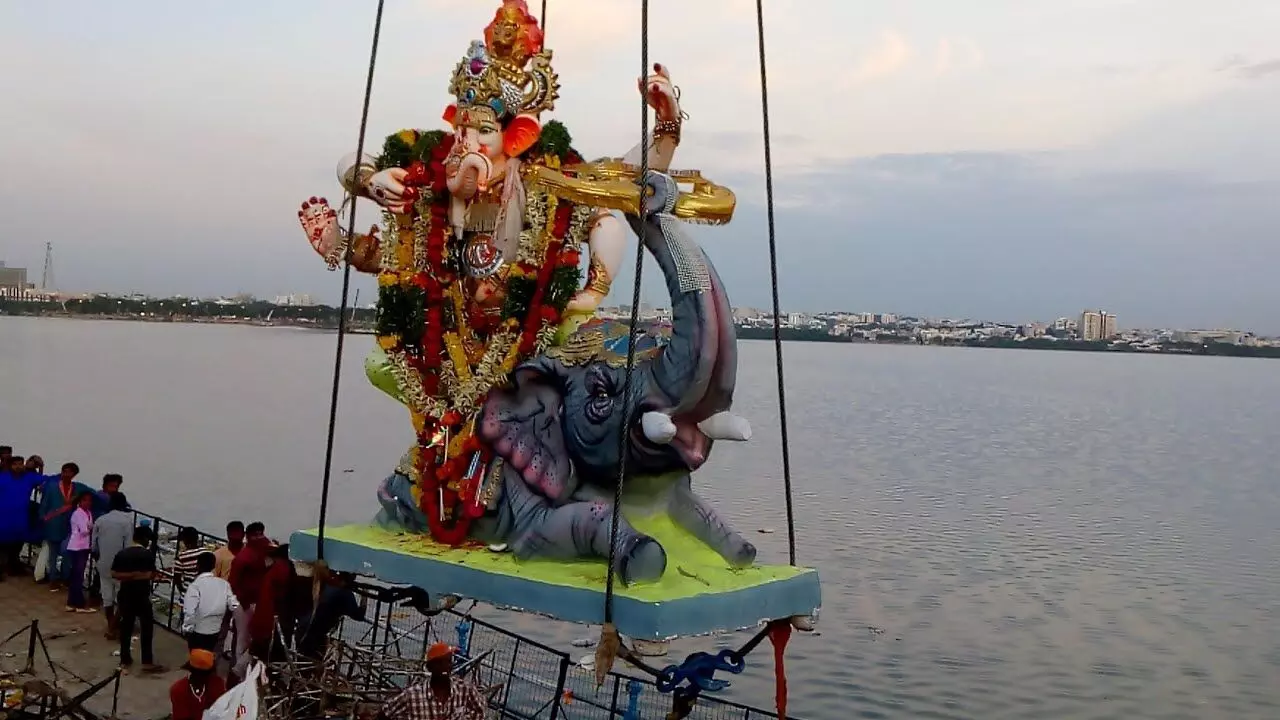 Ganesh idols from Tank Bund