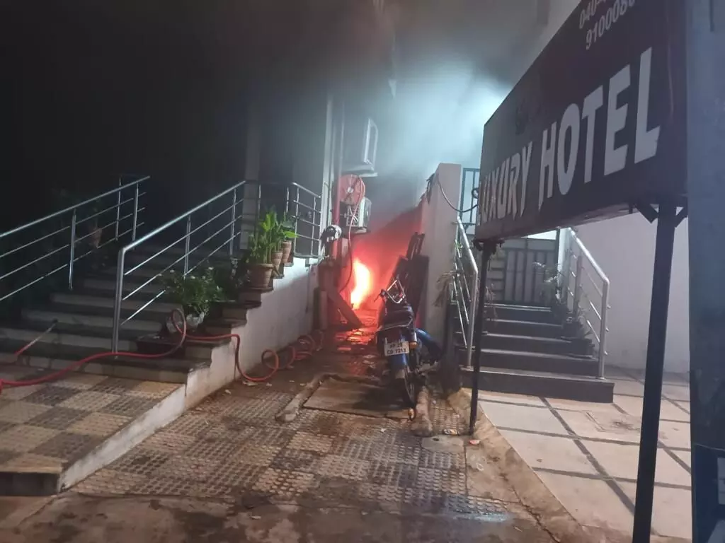 Electric scooter showroom fire