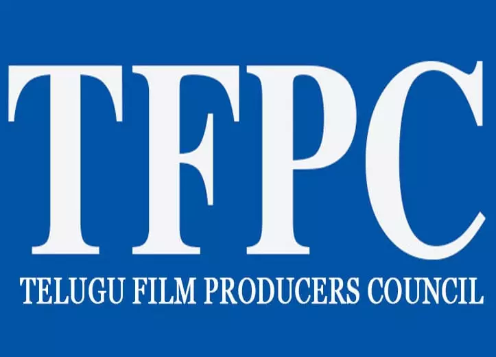 Telugu Producers on a protest at Film Chamber