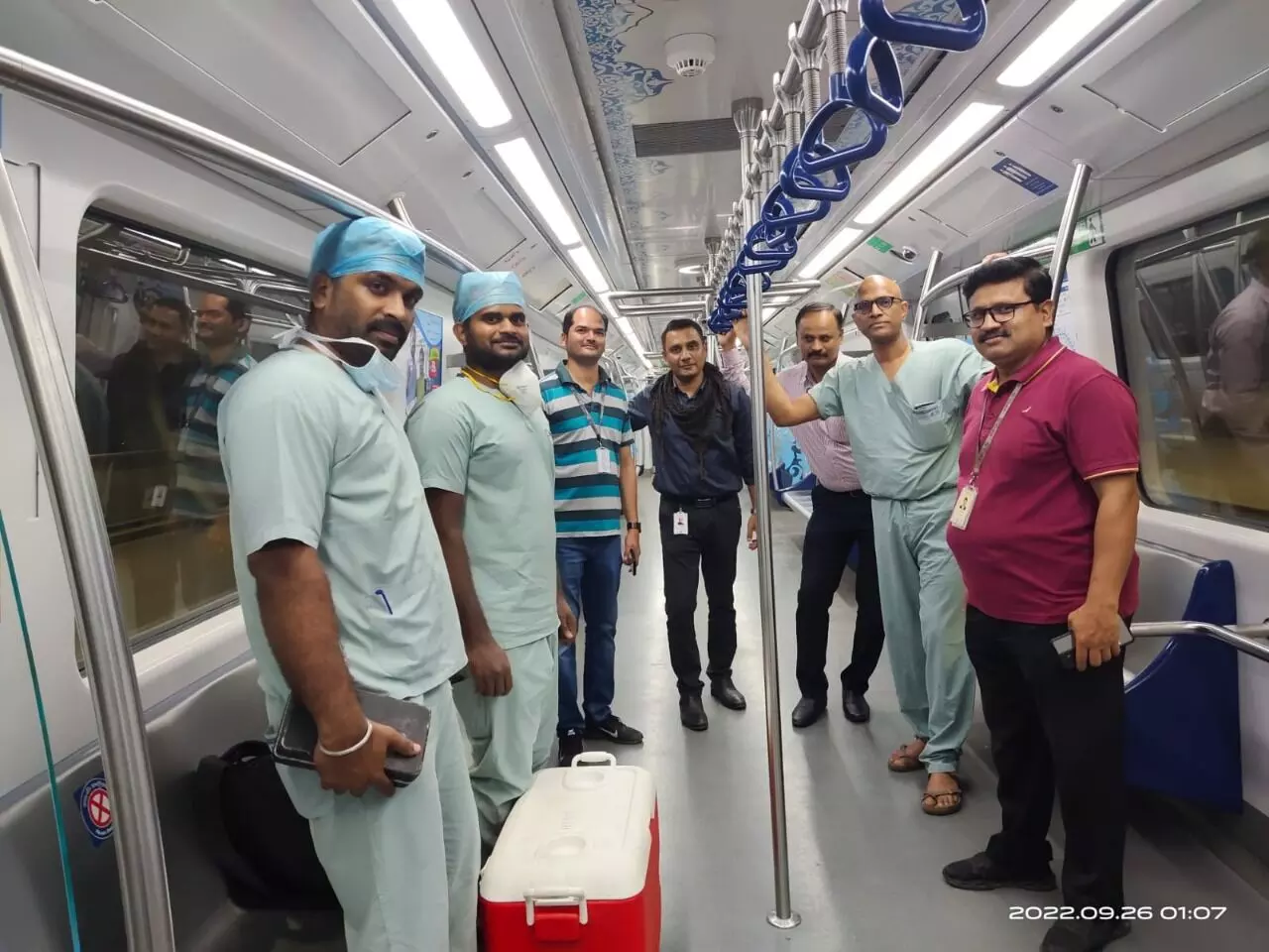 Hyderabad Metro transports live heart