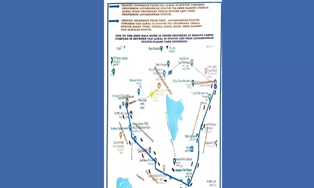 Routes to avoid for next 30 days in Hyderabad