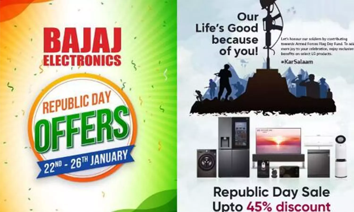 Bajaj Electronics Republic Day Offers﻿