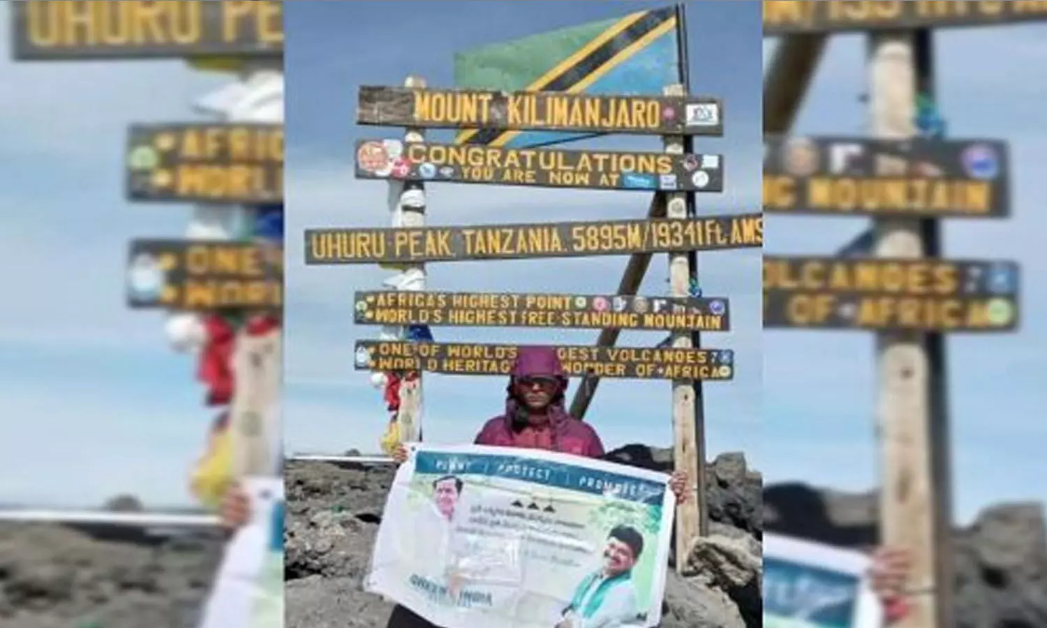 Telangana Tribal girl Banothu Vennela conquers Mount Kilimanjaro in Tanzania