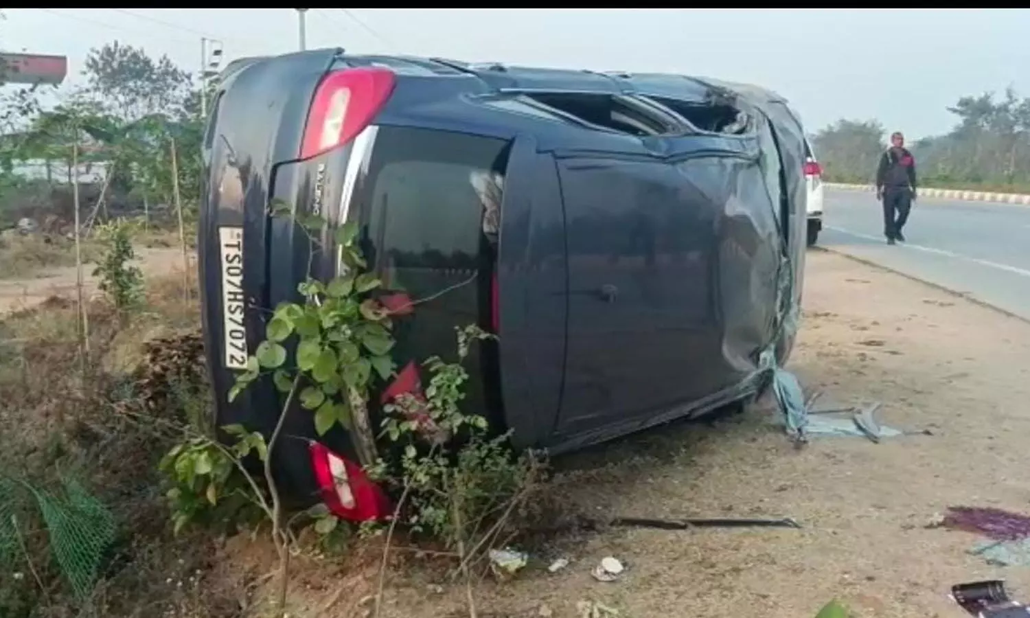 3 killed as car overturns after ramming into van in Jangaon district