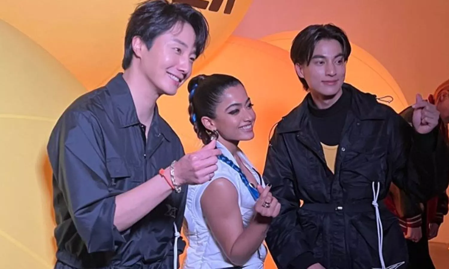 Trending: Rashmika posing alongside Korean and Thai stars