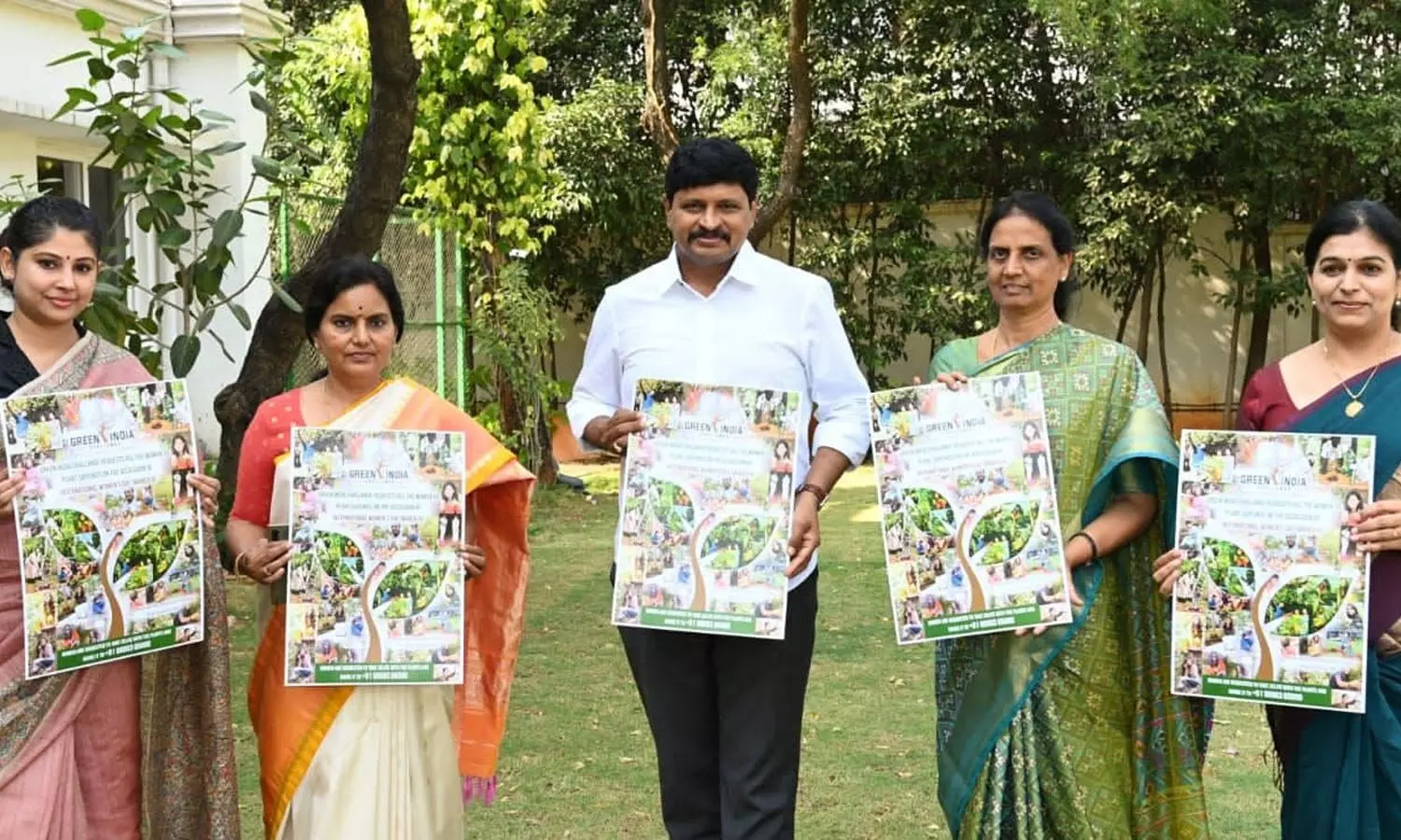 Minister Sabitha Indra Reddy, CS Shanti Kumari hail MP Santosh Kumar’s ‘Green India Challenge’