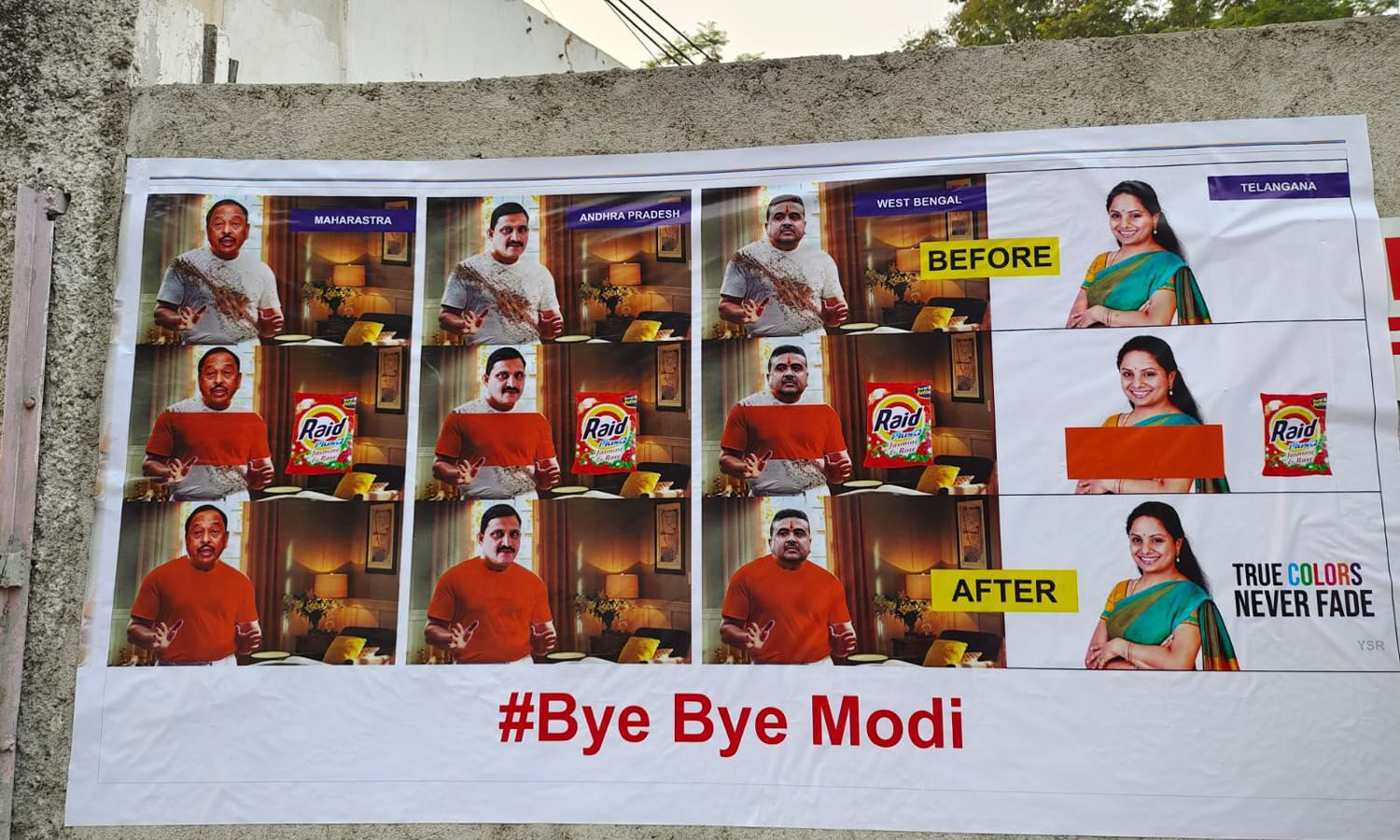Ahead of Kavitha's ED inquiry, 'Bye-bye Modi' posters spring up in ...