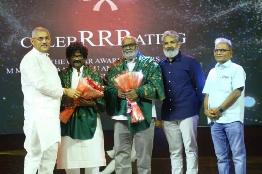 Absence of stars at felicitation of Keeravani & Chandrabose stirs a discussion
