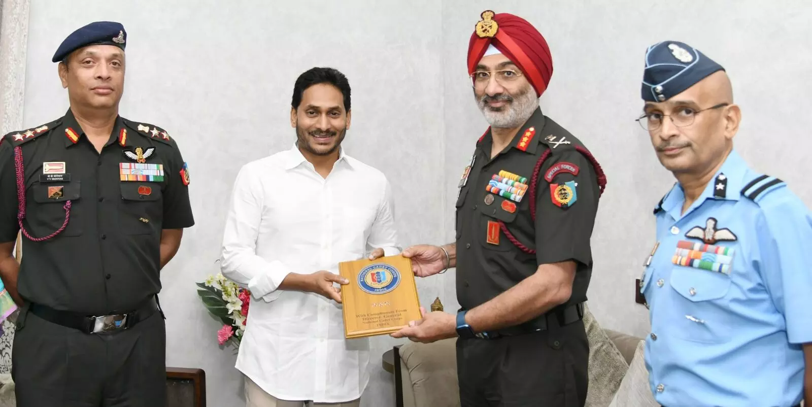 NCC DG Lt. Gen. Gurbirpal Singh calls on AP CM YS Jagan