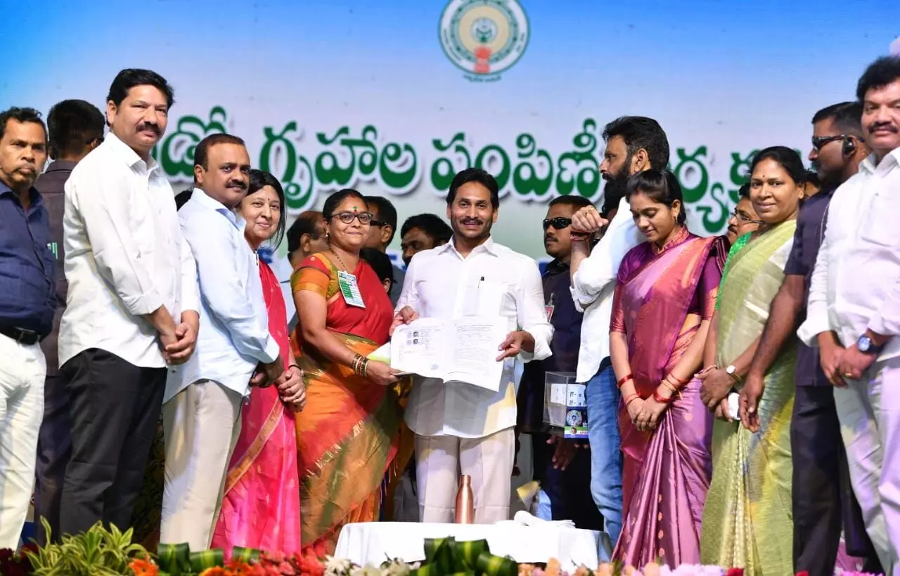 CM YS Jagan hands over 8,912 TIDCO houses to beneficiaries