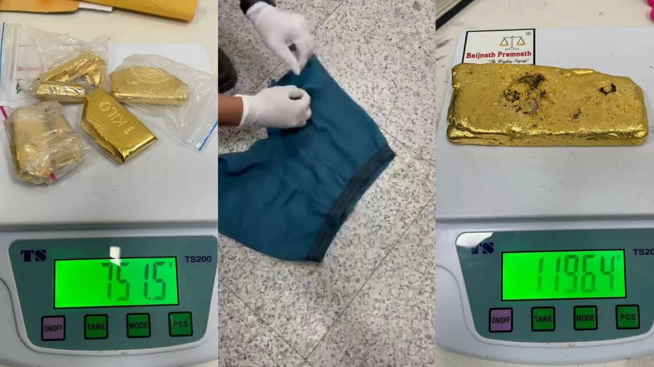 Gold worth Rs 1.37 cr seized at Hyderabad airport by Customs officials