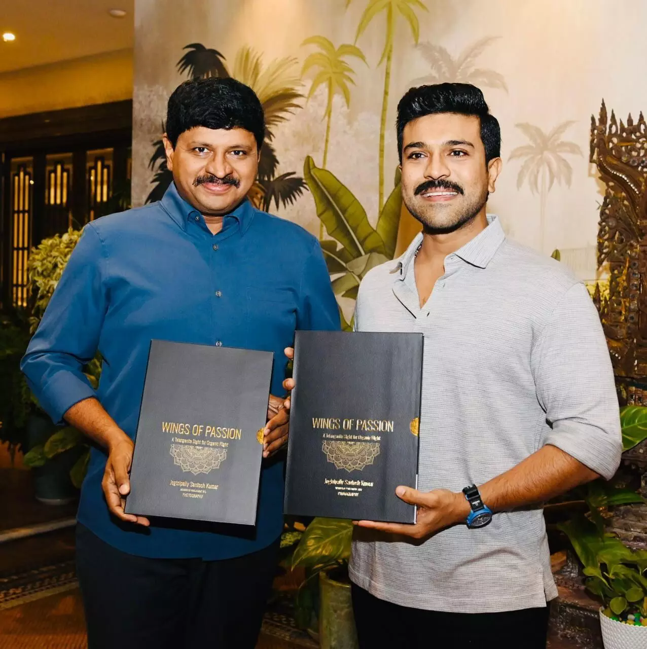 Global Star Ramcharan launches BRS MP Santosh Kumar’s book ‘Wings of Passion’