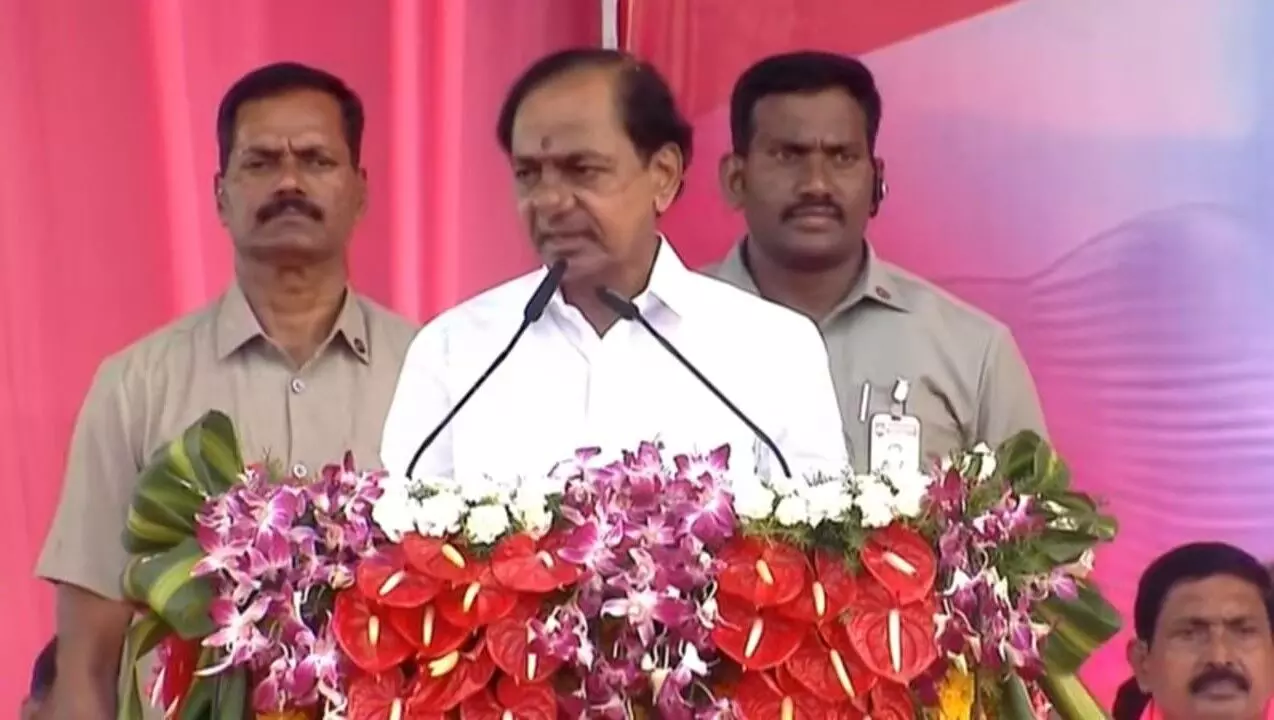 KCR blows poll bugle, urges people of erstwhile Nalgonda district to give all 12 seats to BRS