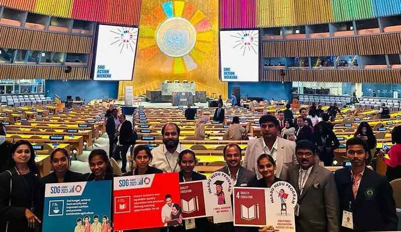 10-member students team from Andhra Pradesh attend UN education forum in New York