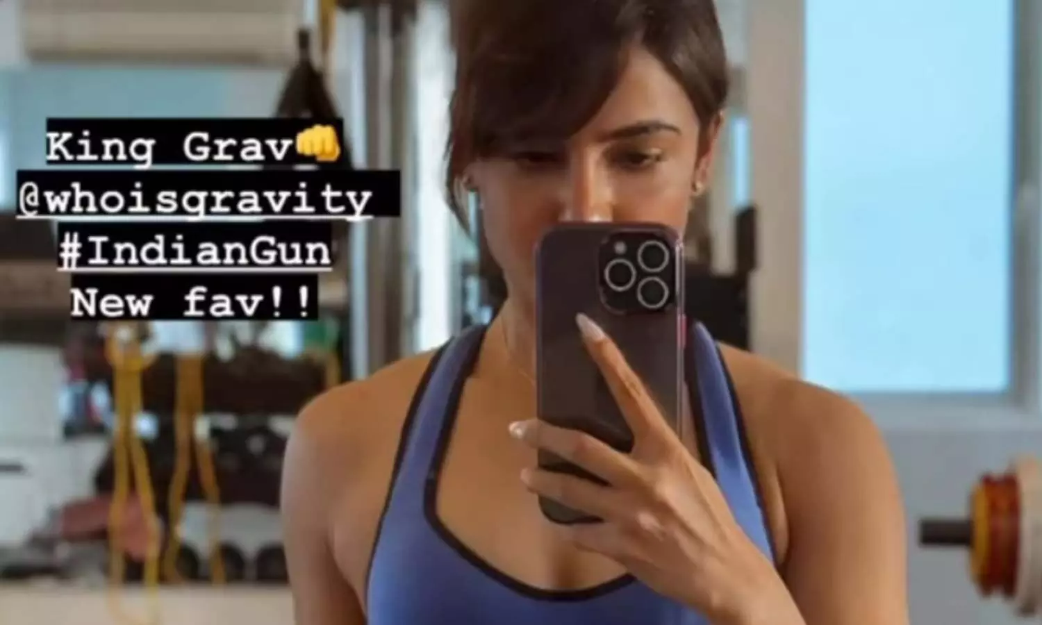 Samantha hits back the gym and sports toned abs