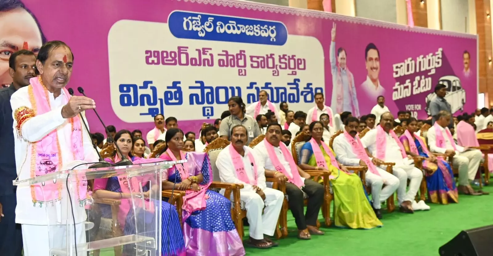 BRS winning in 95-105 seats, says KCR, to spend a day in Gajwel every month