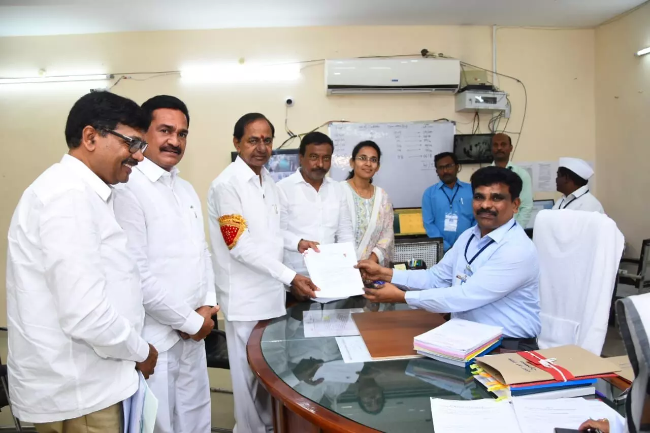 Telangana Polls 2023: KCR files nomination papers at Kamareddy, to address public meeting