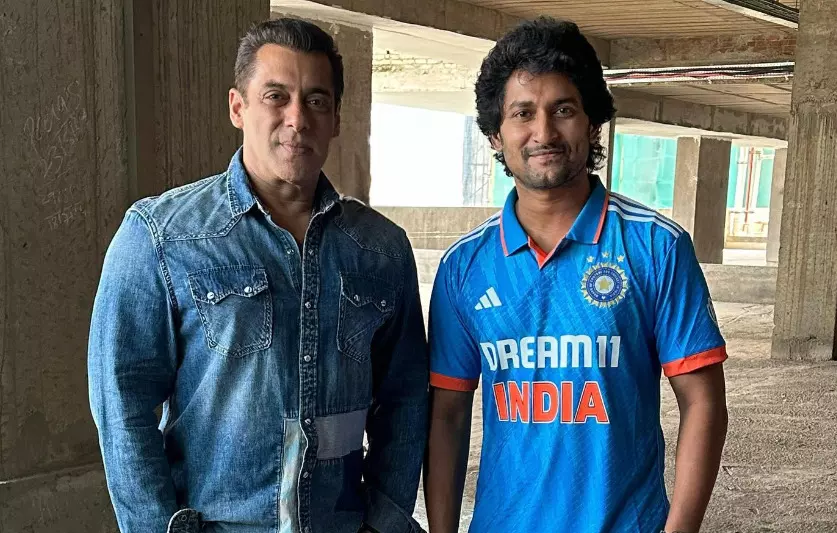Hi Nanna promotions for World Cup Final: Nani meets Salman Khan