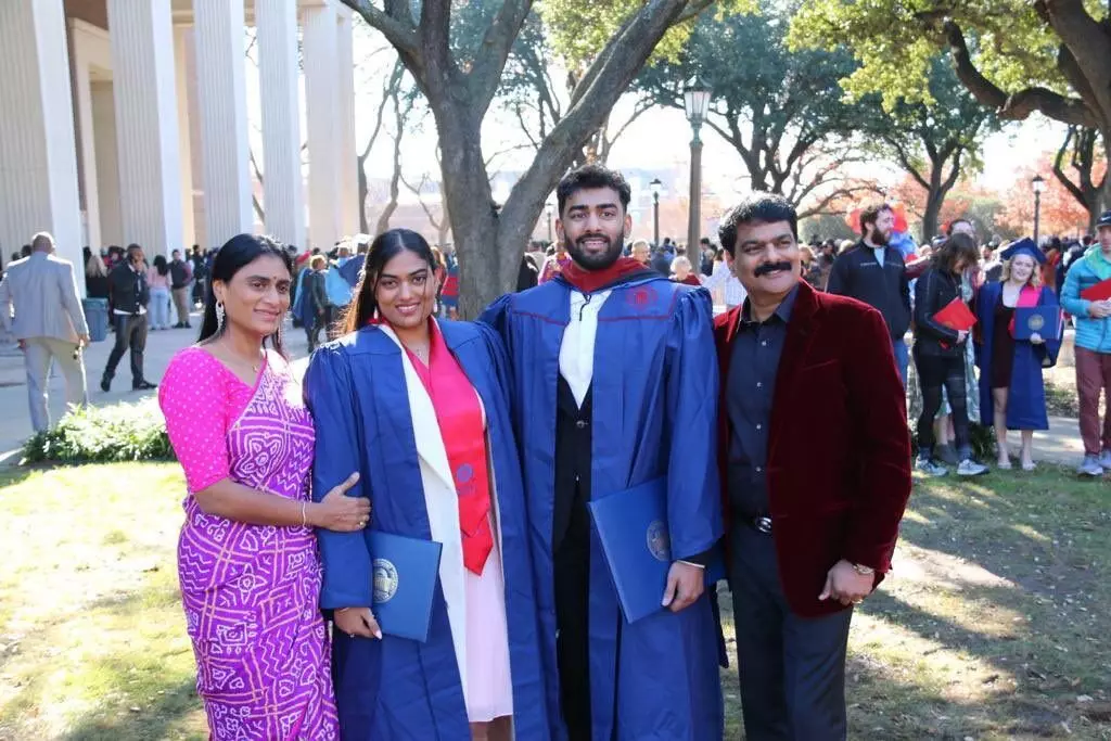 YS Sharmila on cloud nine as her children complete graduation abroad