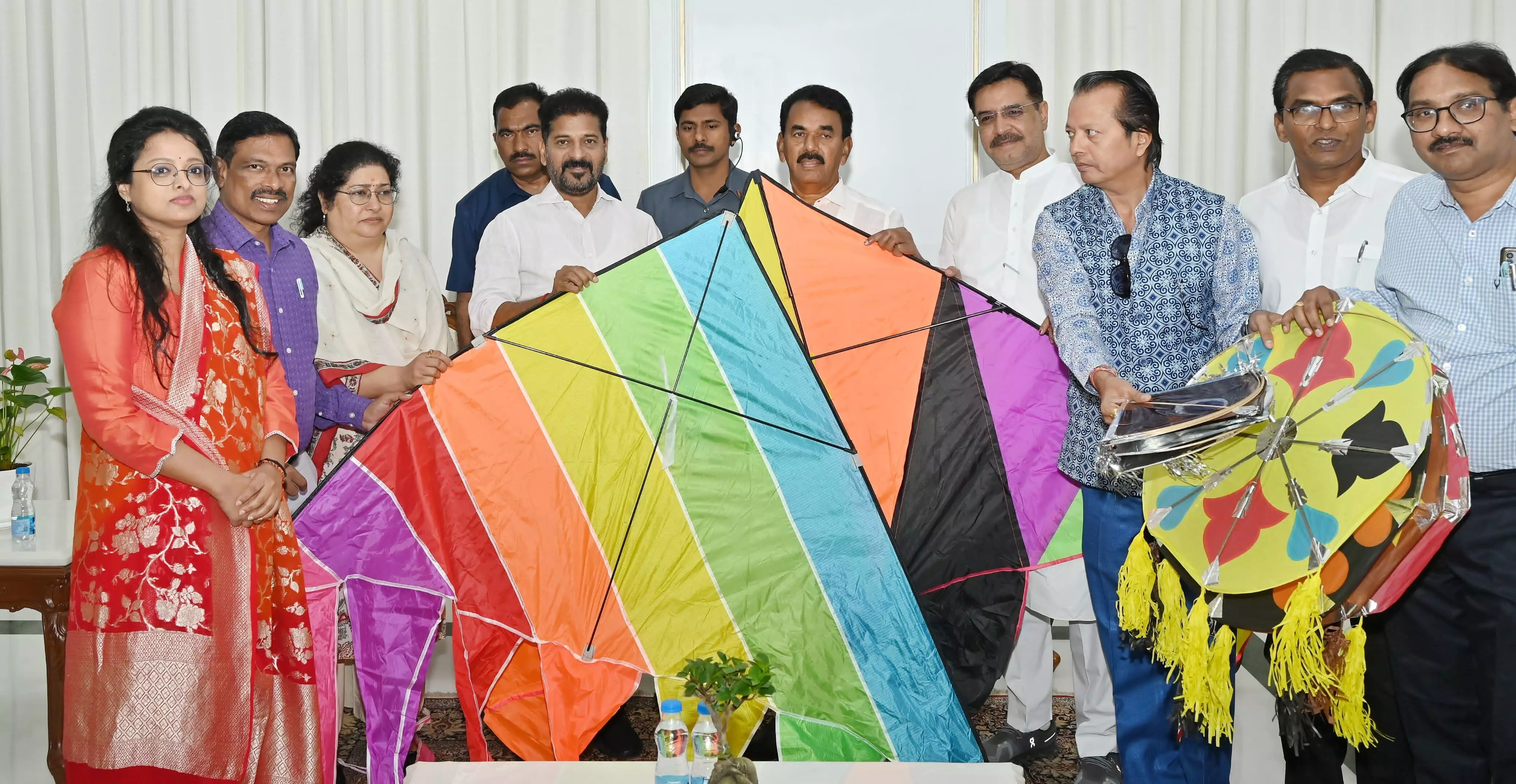 Revanth Reddy invited to International Kite & Sweet Festival at Parade Grounds