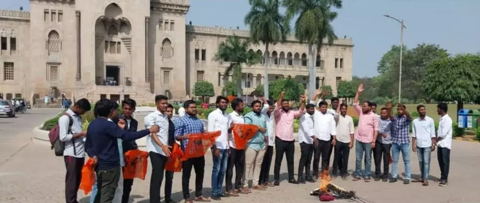 ABVP protests horticultural varsity lands to High Court, demands withdrawal of GO 55