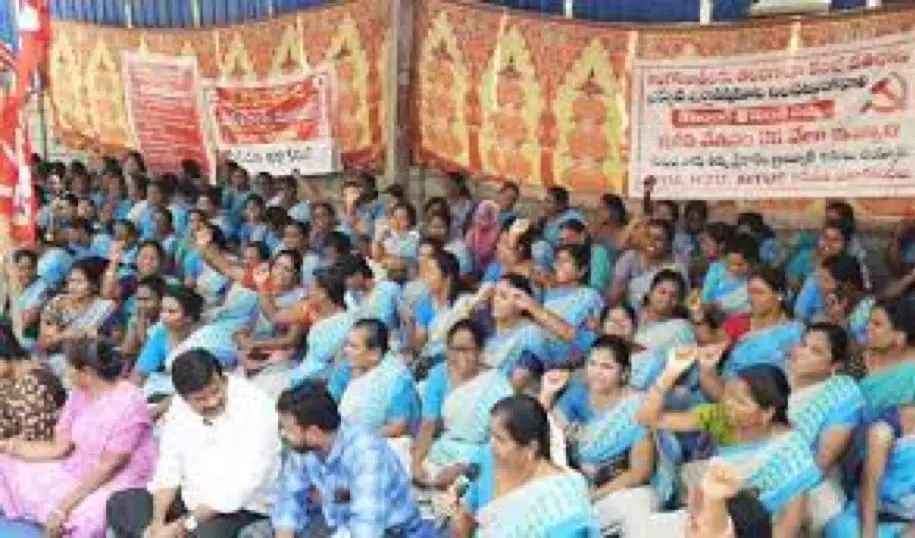 Anganwadi workers calls off strike as AP Govt concedes 10 demands