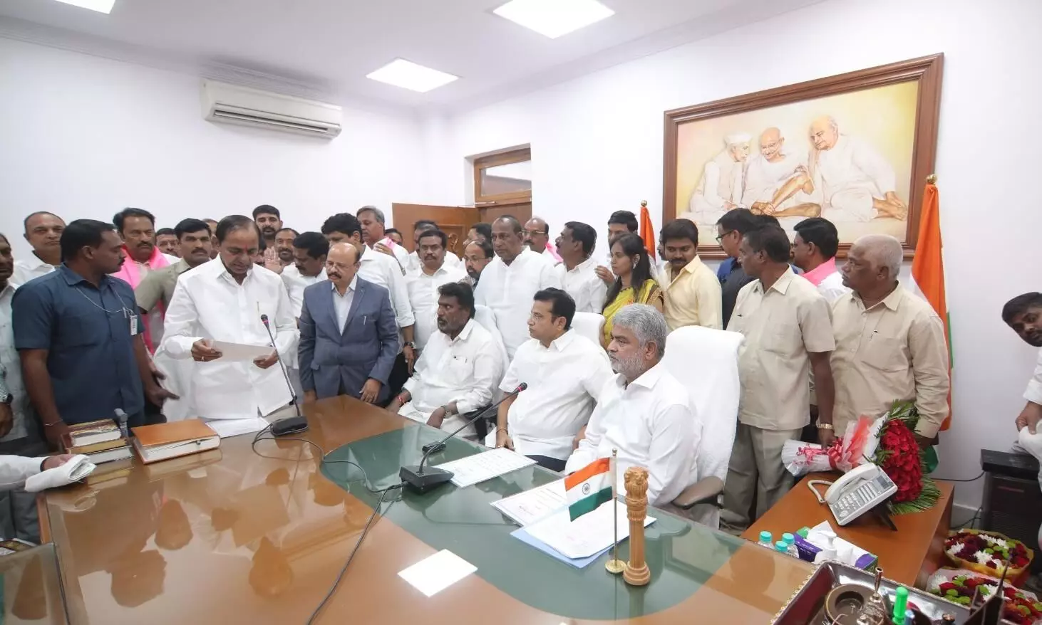 KCR takes oath as MLA for ninth time, BRS upbeat on his return